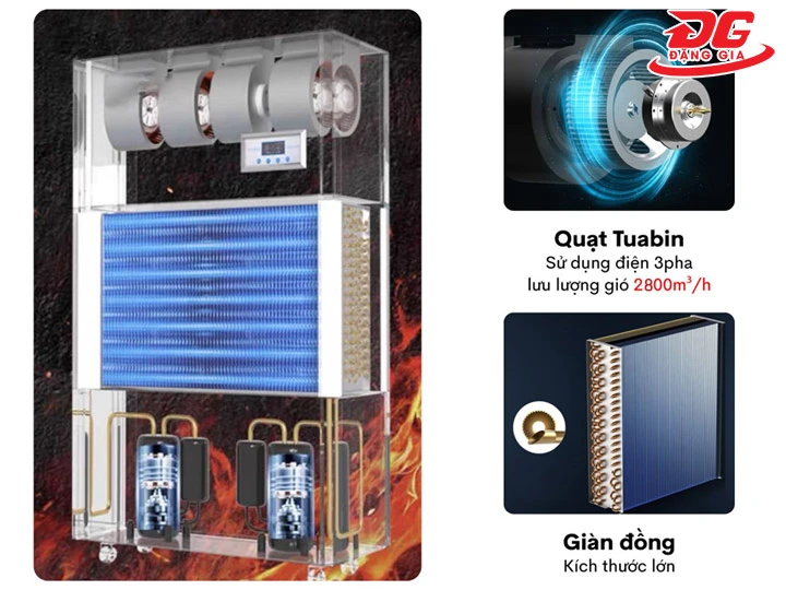 máy hút ẩm Kumisai KMS-240LD mạnh mẽ