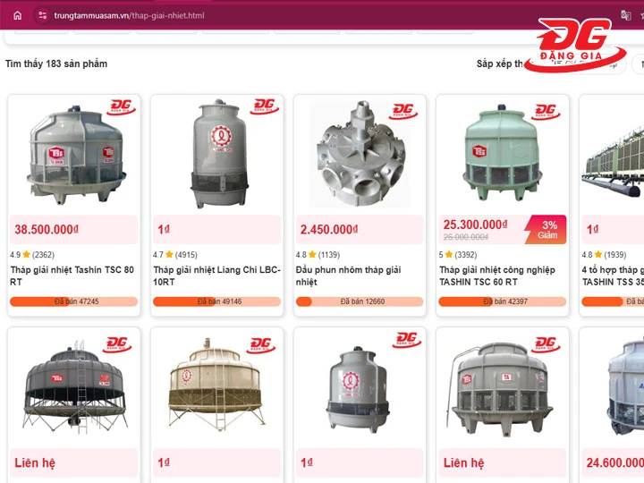 Đặng Gia - Đơn vị cung cấp tháp giải nhiệt tại Đà Nẵng uy tín