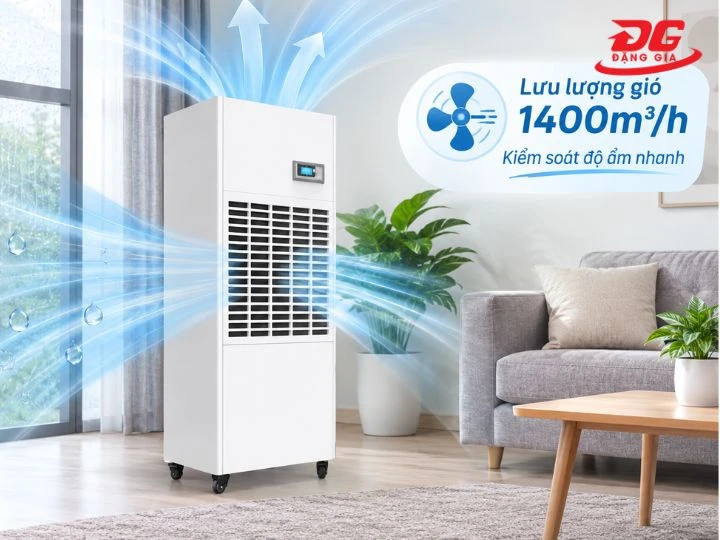 Máy hút ẩm công nghiệp Dorosin DP-5S với lưu lượng gió lớn