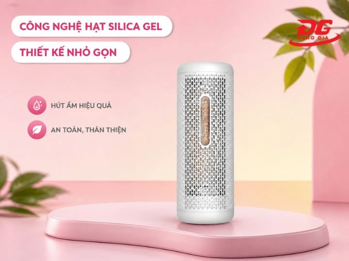 máy khử ẩm deerma sử dụng công nghệ hạt silica gel