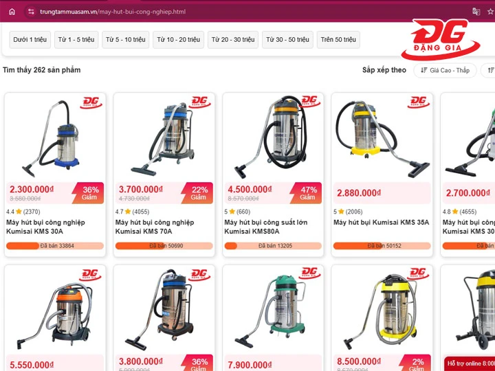 Mua máy hút bụi tại Vinh chính hãng, giá tốt tại Đặng Gia