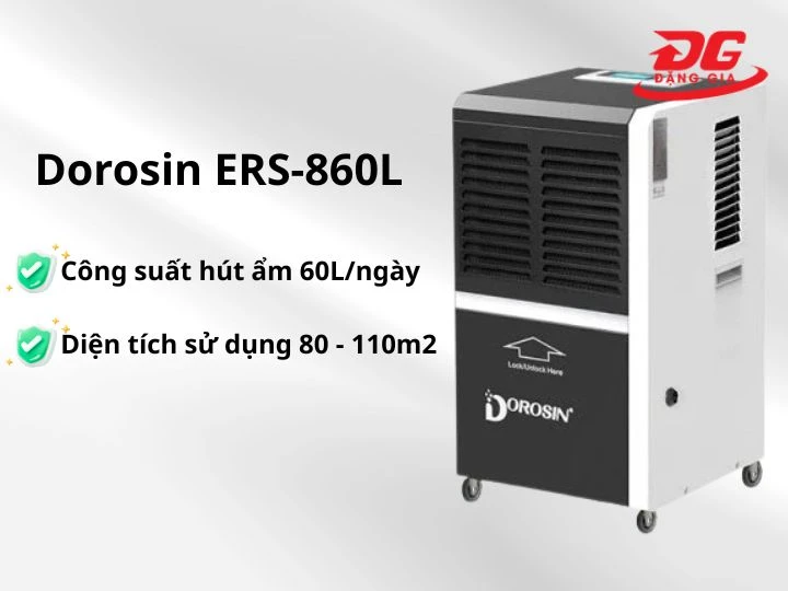 Công suất hút ẩm mạnh mẽ của Dorosin ERS-860L
