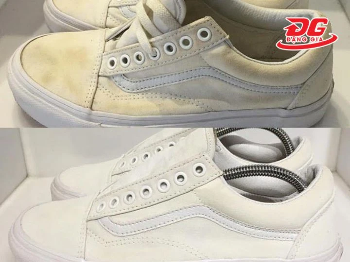 Mẹo tẩy ố vàng trên giày Vans