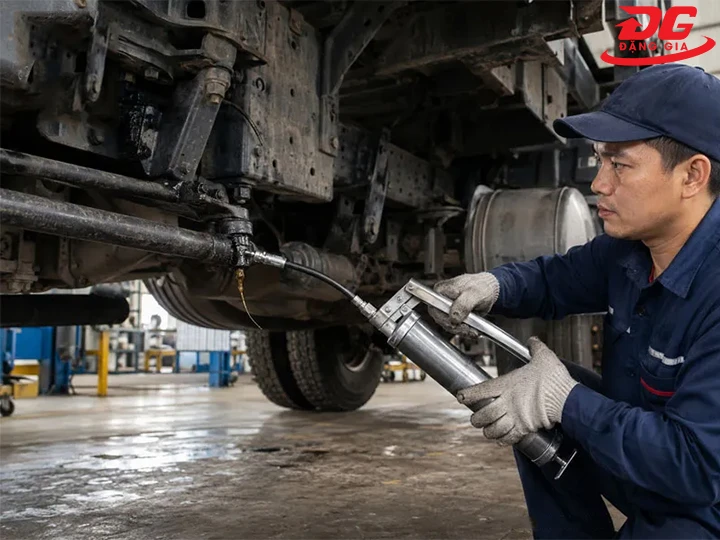 Cẩm nang cách bơm mỡ xe tải: Đúng vị trí, đúng kỹ thuật