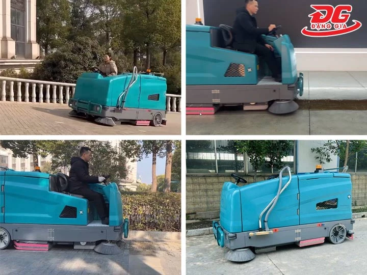 ứng dụng xe quét rác chà sàn Kumisai KMS 1450XS