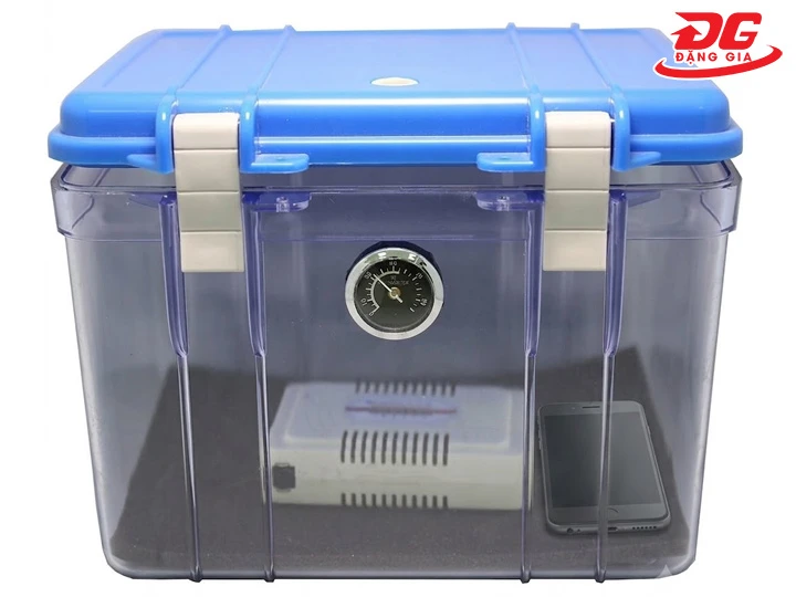 Hút ẩm điện thoại bằng hộp cùng máy hút ẩm mini