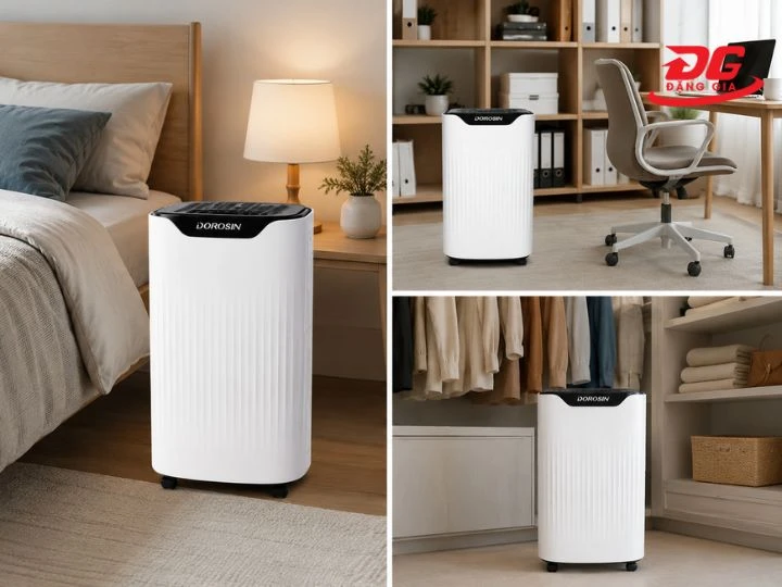 Máy hút ẩm Dorosin ER-612 phù hợp sử dụng trong không gian gia đình