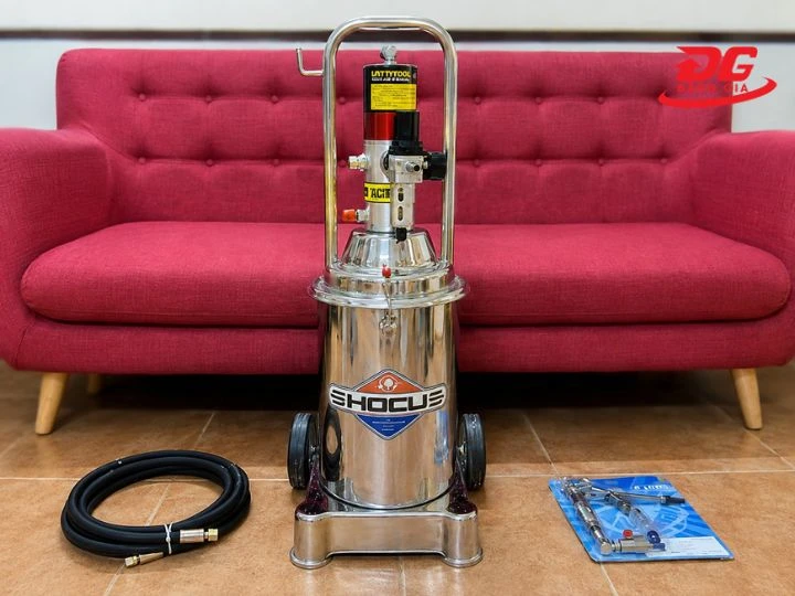 phần vỏ thùng chứa làm từ inox cao cấp