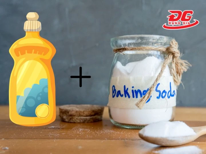 Giặt sạch giày bằng baking soda và nước rửa chén