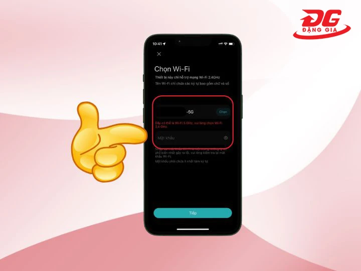 Kết nối máy hút ẩm Xiaomi: Nhập mật khẩu Wifi