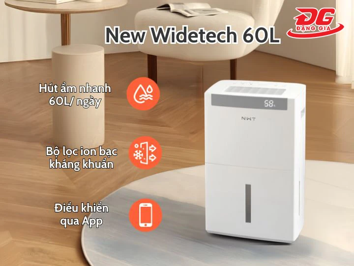 Máy khử ẩm Xiaomi New Widetech 60L