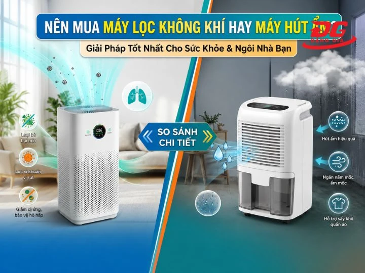 tiêu chí khi mua máy hút ẩm và máy lọc không khí