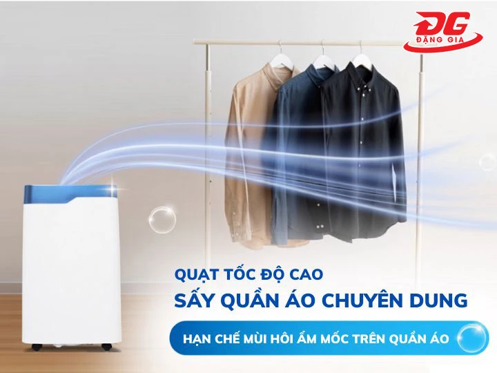 máy hút ẩm Kosmen KM-20N quạt tốc độ cao