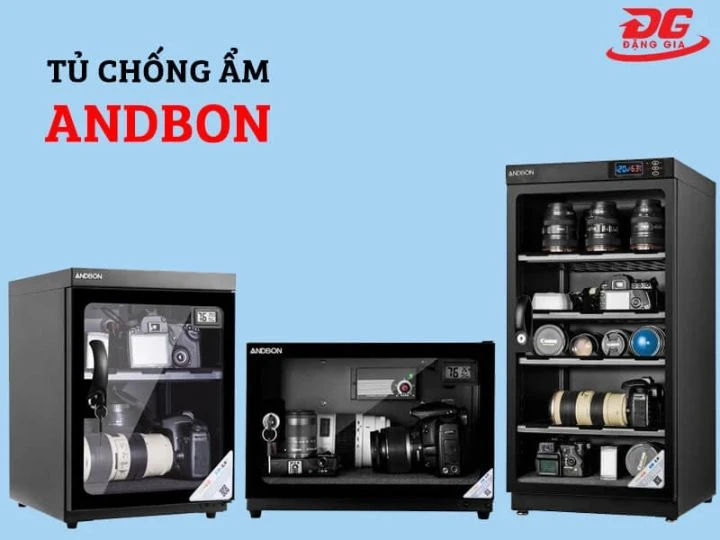 Tủ chống ẩm Andbon giúp kiểm soát độ ẩm nhanh chóng