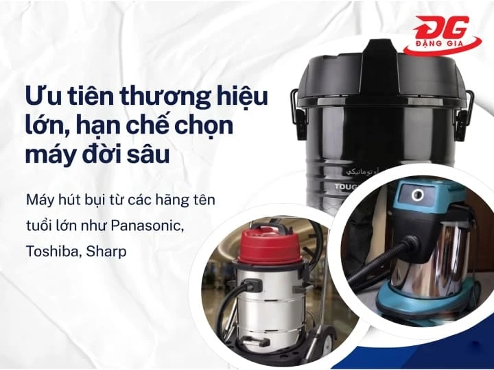 Nên ưu tiên các dòng máy bãi phổ biến để dễ tìm kiếm linh kiện thay thế.