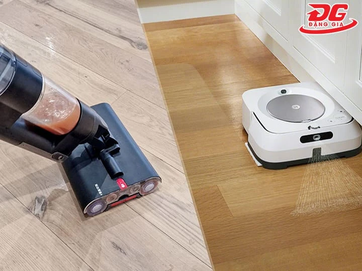 So sánh máy hút bụi lau nhà cầm tay và robot