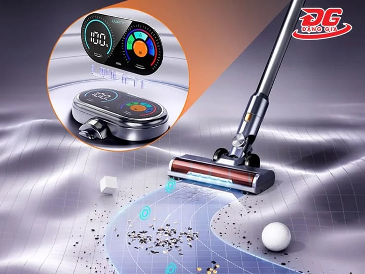 Máy hút bụi Uwant được trang bị động cơ mạnh mẽ và công nghệ hút lốc xoáy