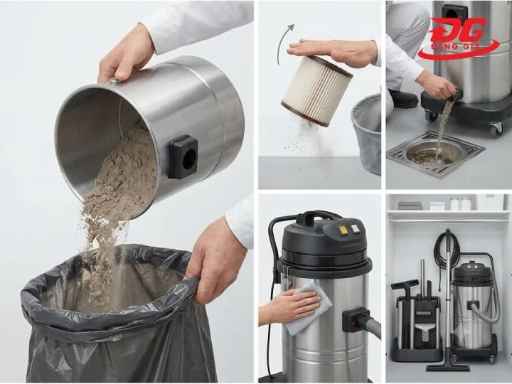 Lưu ý vệ sinh và bảo quản máy hút bụi công nghiệp