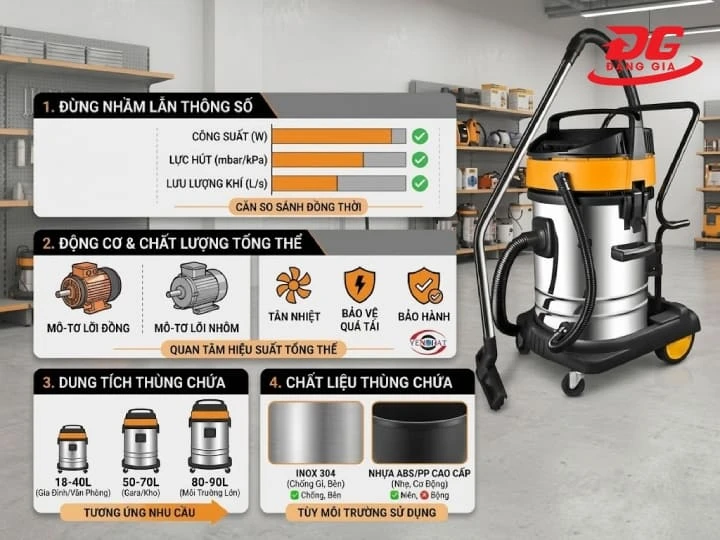 Một số tip chọn máy hút bụi công nghiệp 2000W