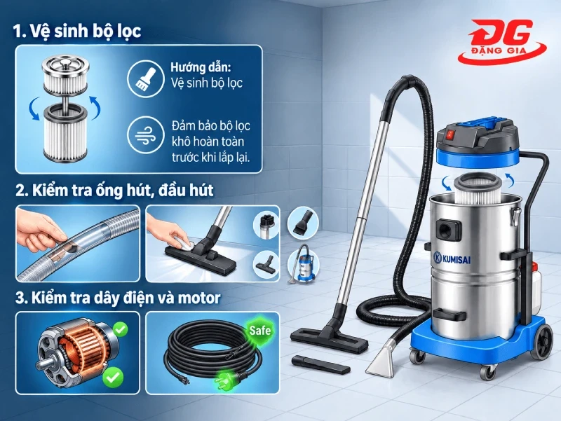 Hướng dẫn cách vệ sinh và bảo dưỡng các bộ phận máy