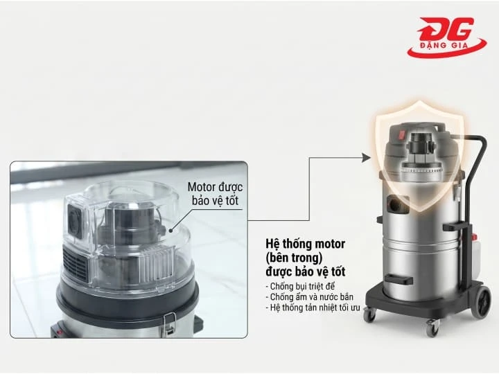 Motor được bảo vệ tốt