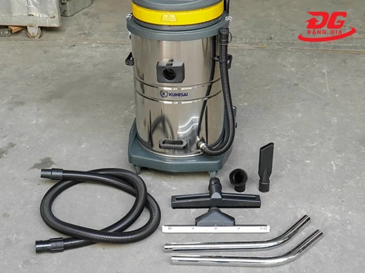 Bộ phụ kiện đa dạng đi kèm máy hút bụi công nghiệp