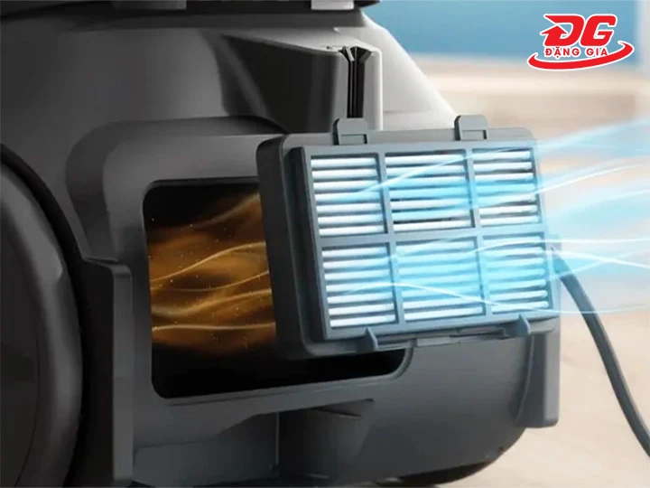 Bộ lọc HEPA đảm bảo giữ lại bụi mịn 