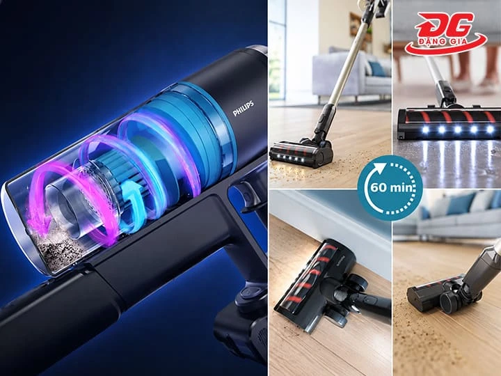 Động cơ công suất cao kết hợp công nghệ PowerCyclone cho lực hút mạnh mẽ
