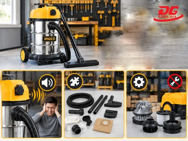 Những điểm hạn chế của máy hút bụi Ingco