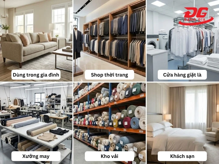 Máy hút bụi quần áo dùng trong không gian nào