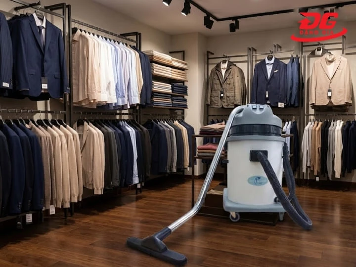 Máy hút bụi quần áo giúp loại bỏ bụi bẩn, lông tóc và các tạp chất bám trên quần áo.