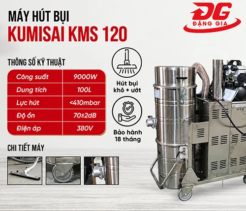 Máy hút bụi công nghiệp Kumisai KMS 120 2