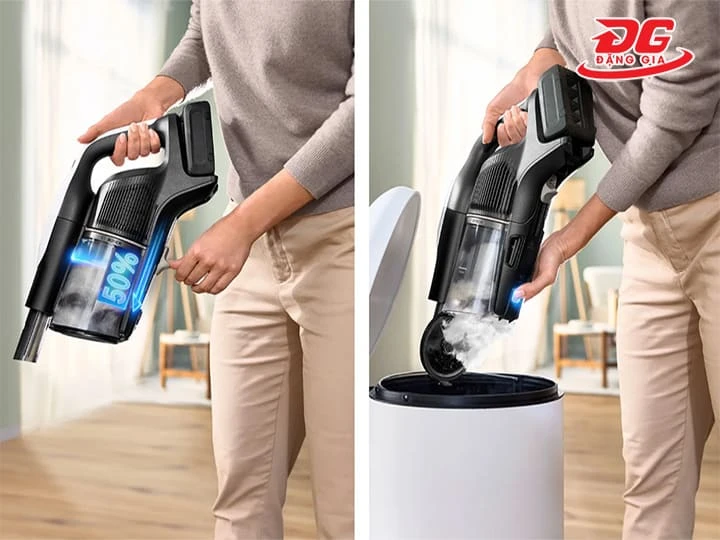 Dung tích hộp đựng bụi cũng là yếu tố quan trọng 