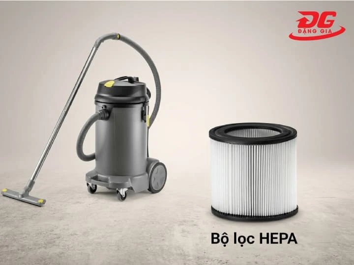 Hệ thống lọc tiên tiến giúp máy Karcher kiểm soát bụi mịn hiệu quả, bảo vệ sức khỏe người dùng