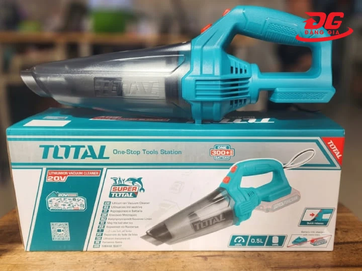 Máy hút bụi total 20V - thiết kế không dây, thuận tiện khi vệ sinh 