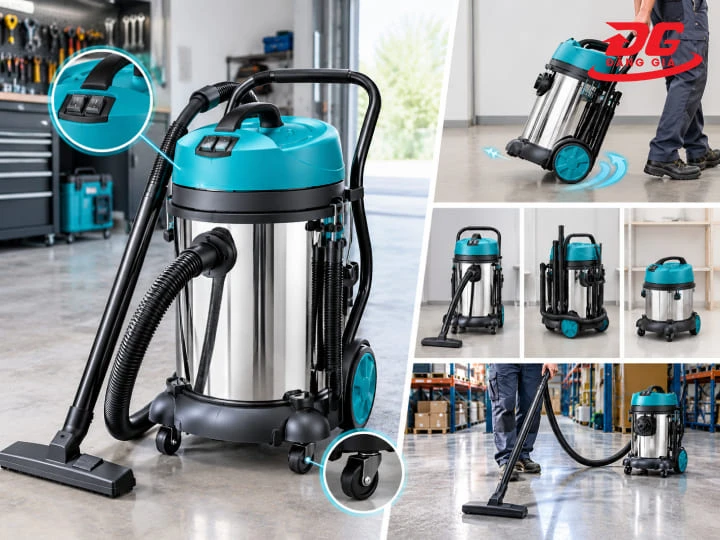 Máy hút bụi Total thiết kế chắc chắn, dễ dàng di chuyển