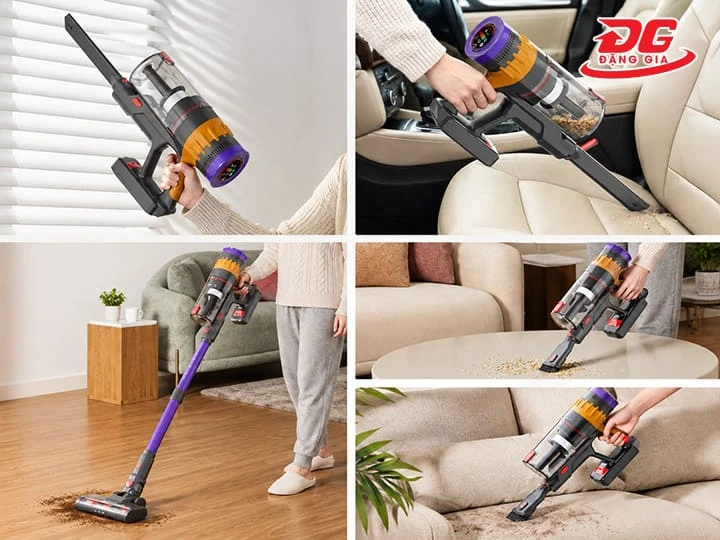 Máy hút bụi 600W thường có thiết kế linh hoạt dạng 2 trong 1 vô cùng tiện lợi