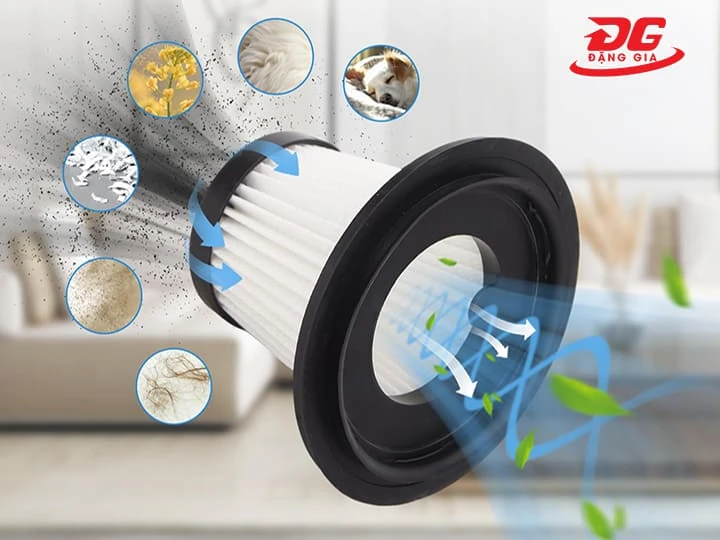 Nên ưu tiên máy hút bụi 4 trong 1 trang bị màng lọc HEPA để giữ lại bụi mịn