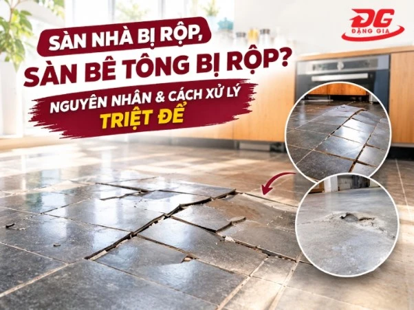 Sàn nhà bị rộp, sàn bê tông bị rộp: Nguyên nhân & cách xử lý triệt để