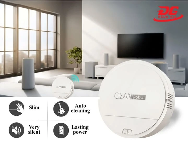 Robot hút bụi lau nhà 3 trong 1 tự động hóa hoàn toàn quy trình dọn dẹp không gian.