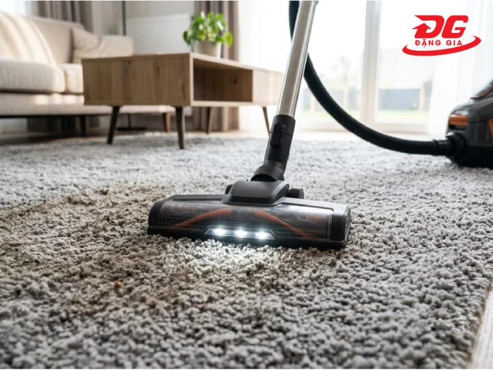 Hoàn toàn có thể dùng máy hút bụi 1000W vệ sinh thảm khi kết hợp với đầu hút thảm chuyên dụng