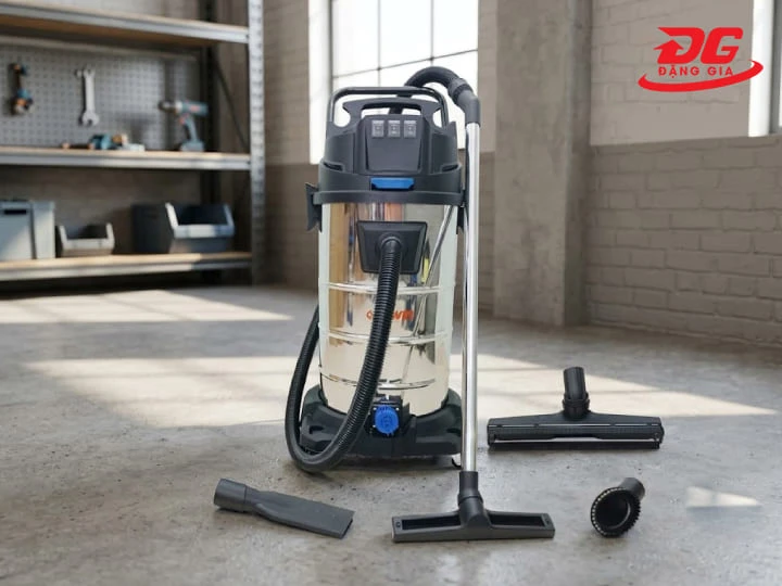 Lực hút cực khỏe giúp thu gom gọn gàng mọi loại bụi bẩn, phoi kim loại hay nước đọng