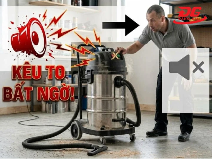 Ngừng sử dụng ngay nếu thấy máy hút bụi kêu to bất thường và tự tắt