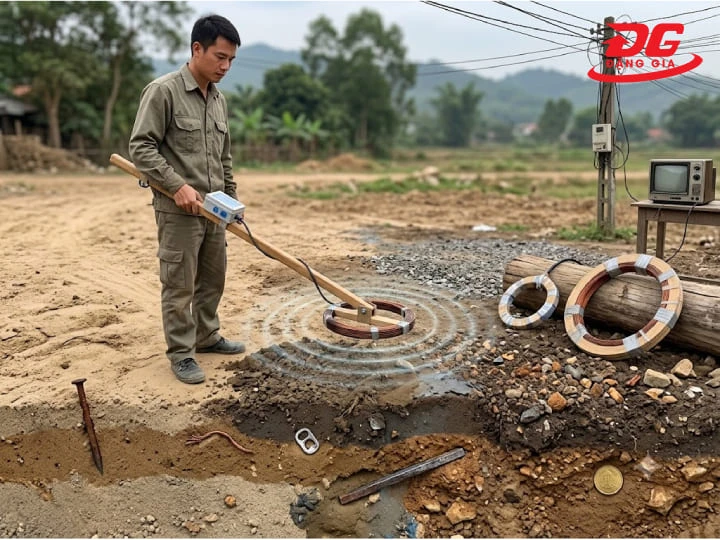 Kết quả dò tìm phụ thuộc nhiều vào chất liệu vật thể và độ phức tạp của nền đất
