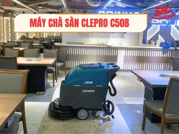 Máy chà sàn Clepro C50B 2 trong 1: “Chà rửa - Hút nước” siêu tốc