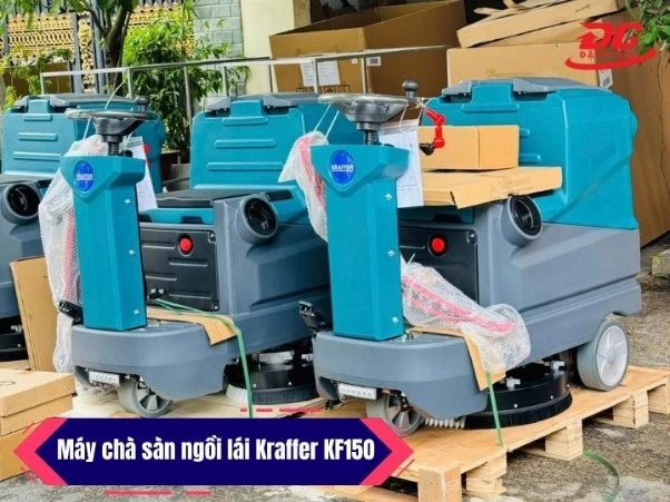 Review từ A-Z máy chà sàn ngồi lái Kraffer KF150 cao cấp