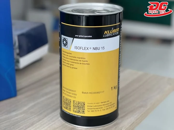 Mỡ bôi trơn cao tốc Kluber ISOFLEX NBU 15 xà phòng phức Bari chuyên dụng cho trục chính máy phay CNC