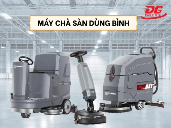 Máy chà sàn dùng bình: Giải pháp tiện lợi, tăng hiệu suất vệ sinh