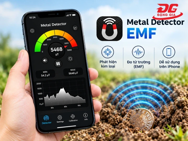 app dò kim loại Metal Detector EMF