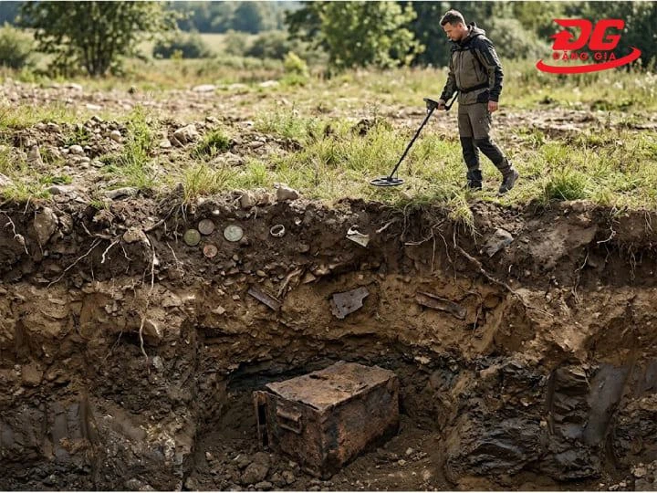 Kích thước và thể tích khối kim loại quyết định trực tiếp đến độ sâu phát hiện thực tế của máy dò
